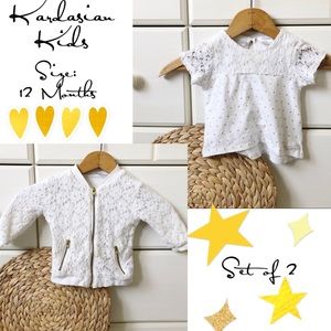 Kardasian Kids White Lace Bomber Jacket & Lace Top
